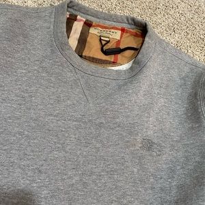 Grey Mens Burberry crewneck. Size M